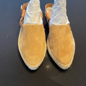 Tan openback flats